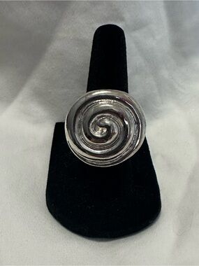 Mayamar NWT 99.9% Fine Pure Silver Handcrafted Spiral Statement Ring Size 6